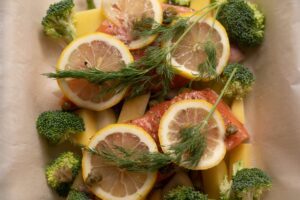 Healthy Grilled Salmon with Lemon and Herbs